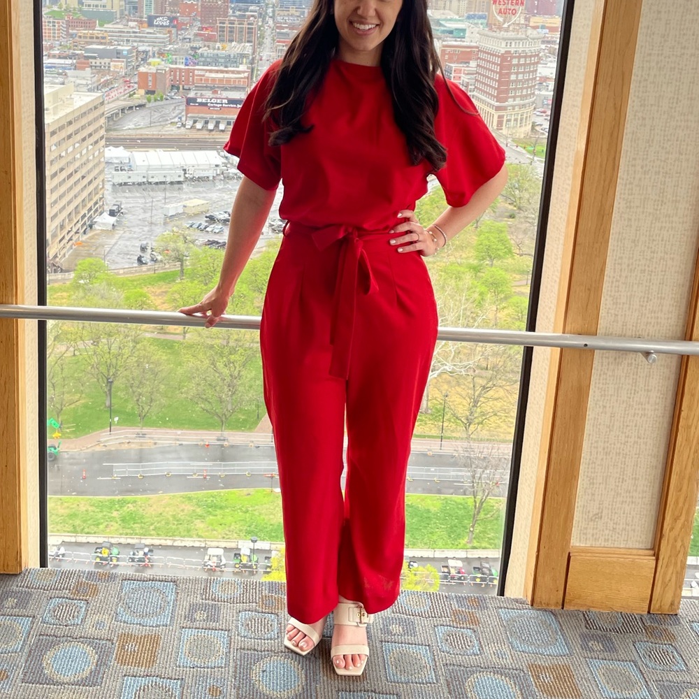 Red jumpsuit